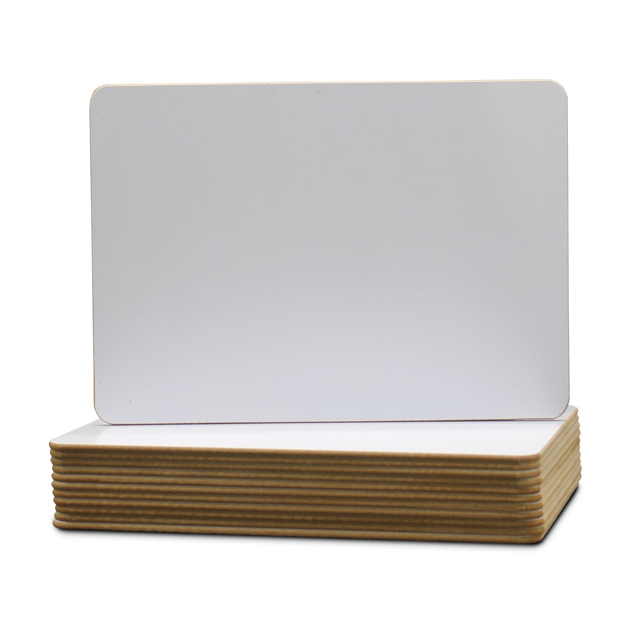 Flipside Products 9.5" x 12" Dry Erase White Boards, Classroom Pack, Single-Sided Lapboard For Class, Reusable For Group Participation